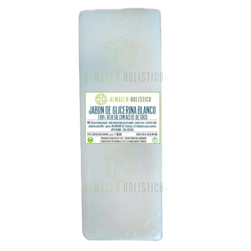 Jabon de Glicerina con Coco en Barra Vegetal Vegano Kilo