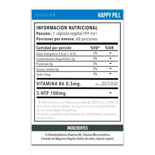 Suplemento Happy Pill 60 Caps - Imagen 2