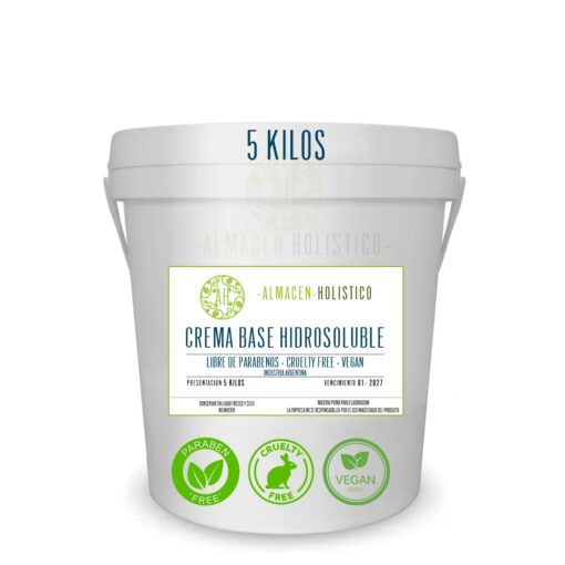 Crema Base Neutra Sin Parabenos Vegana 5 Kilos