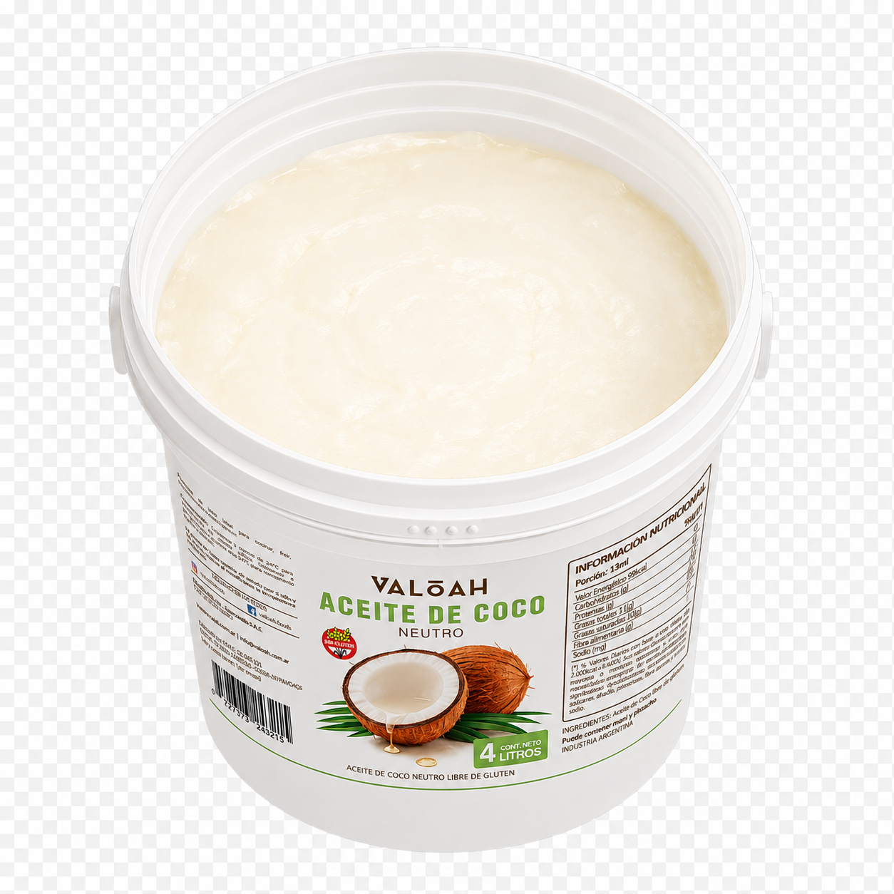 Aceite de Coco Neutro Valoah 4 Litros - Imagen 2